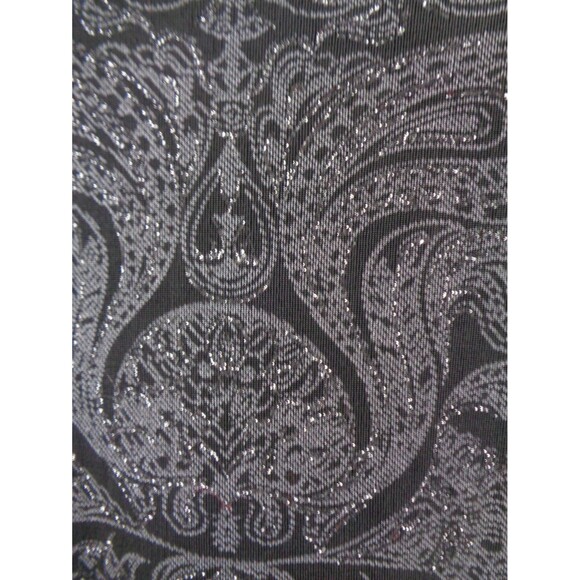 Softwear by Mark Singer Black Shimmer Dress Large Stretch Sleeveless Slit New - Picture 8 of 11